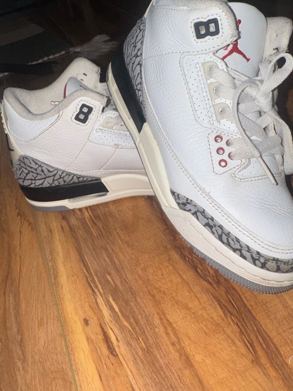 Jordan Kids White, Black & Red Jumpman Sneakers